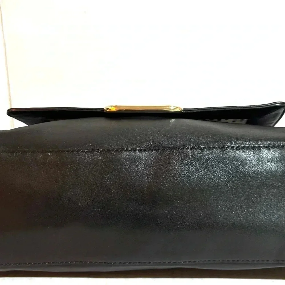 Kate spade black leather shoulder handbag